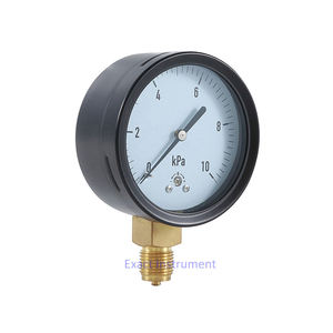 베젤을 가진 63mm 까만 강철 상자 금관 악기 젖은 부속 바닥 진공 및 합성 기계적인 압력계 - Product Image 1