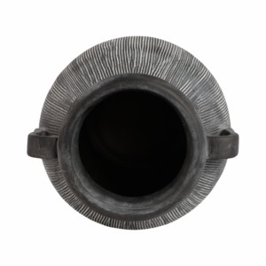 Vaso a forma di brocca con manico testurizzato, superficie a coste, in ceramica, accessorio decorativo per soggiorno, stile scultoreo moderno per l'arredamento della casa. - Product Image 6