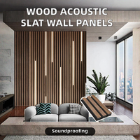 Panneaux muraux acoustiques en bois, design moderne, insonorisants, en MDF et PET, pour salon et hôtel, 60x240cm