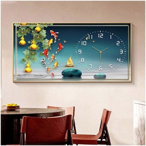 Decorative <strong>Wall</strong> <strong>Clock</strong> Painting Crystal Porcelain <strong>Silent</strong> Pointer Battery Powered <strong>Wall</strong> <strong>Clock</strong> - Product Image 2