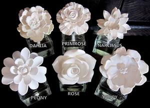 150ML Gold Round Glass <strong>Diffuser</strong> Bottle Aroma Ceramic <strong>Flower</strong> <strong>Diffuser</strong> - Product Image 2