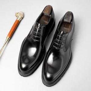 Zapatos de Vestir Formales de Cuero Vacuno Clásico de Alta Gama para Hombre, Zapatos de Cuero Sin Cordones Ligeros y Antideslizantes - Product Image 6