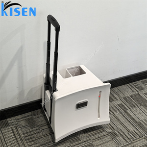 อ่างสระผมเคลื่อนที่ KISEN สีขาว พร้อมถังเก็บน้ำ ระบบหมุนเวียนน้ำร้อน แบบมีล้อเลื่อน ไม่ต้องติดตั้งท่อประปา สำหรับร้านเสริมสวย - Product Image 6