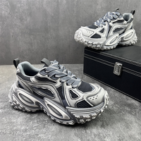 Chaussures de papa en maille à semelle épaisse de luxe léger, rehaussantes, tendance, confortables et décontractées – Vente directe usine OEM
