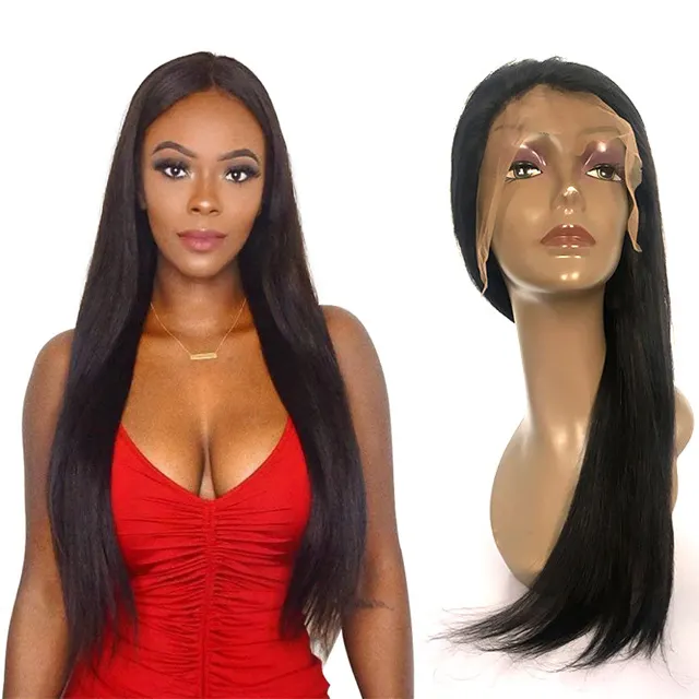 Transparent swiss lace frontal wig brazilian virgin human hair wig, grade 10a virgin hair lace frontal wig