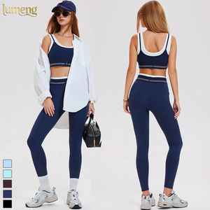 Ropa Deportiva para <span class=keywords><strong>Mujer</strong></span> 3XL, <span class=keywords><strong>Pantalones</strong></span> de Gimnasio con Bolsillo, Diseño Color Block, Leggings de Yoga - Product Image 1