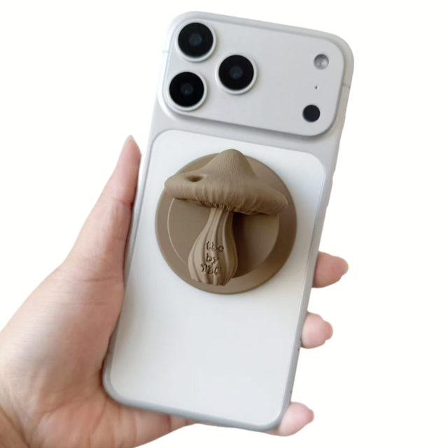 Resin 3D Mushroom Magnet Phone Grip Magnetic Phone Accessories for Iphone17 Pro Phone Holder