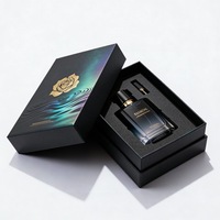 Boîte rigide portable personnalisée avec logo imprimé pour échantillons d'huiles essentielles et de parfums, doublure en éponge, poignée, fermeture magnétique, étanche