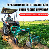 Récolteuse d'arachides FAM 35 CV entièrement automatique à séparation par secouage du sol, stable et performante, pour les activités agricoles de récolte.