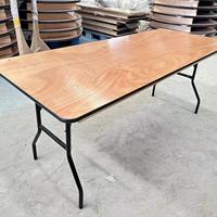 Günstiger Fabrik-Großhandel Moderner Robuster 72 Zoll 183cm 6ft Langlebiger Hotel-Villa-Bankett-Hochzeits-Party Sperrholz Klapptisch