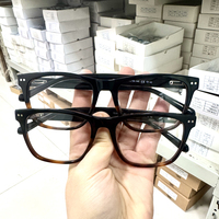 Montures de lunettes en acétate durables et tendance, style carré, protection oculaire, solides/à rayures, stock mixte prêt à l'emploi, vente en gros