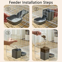 Distributeur automatique d'eau et de nourriture pour animaux de compagnie, bouteille suspendue pour cage, pour petits chiots, lapins, conteneur de nourriture, distributeur en plastique imperméable