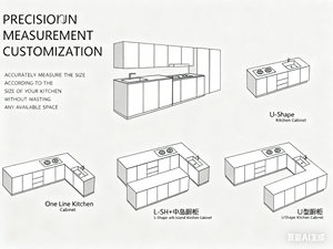 خزائن مطبخ منزلية كاملة التصميم من جودي، مصنوعة من الخشب المضغوط المقاوم للماء، بطلاء لامع فاخر وعصري - Product Image 2