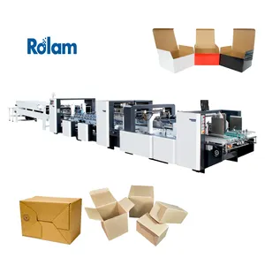 Automatic Corrugated Cardboard Straight Line Supplier Carton Box Folder Gluer 260m/min Rolam 1200/1450AC Folding Gluing Machine