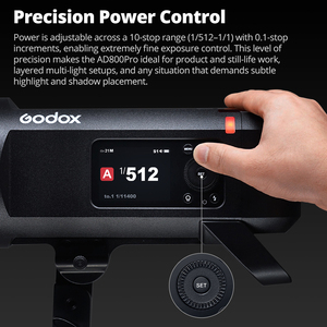 Flash Estroboscópico para Exteriores GODOX AD800PRO de 800 Ws con Salida TTL, Alimentado por Batería, 1/8000 HSS, para Estudio de Fotografía - Product Image 3
