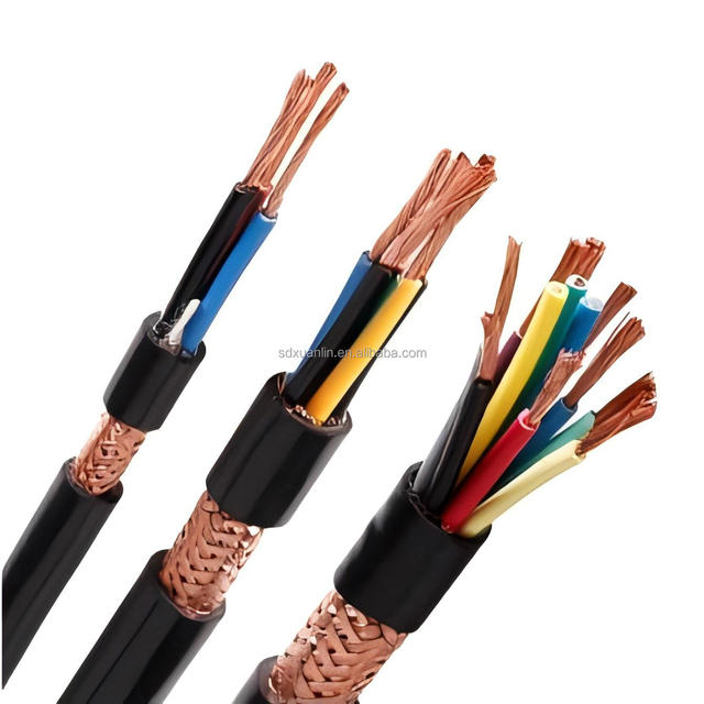 RVVP Shielded XLPE Cable 2 3 4 Multi Core 0.5 0.3 0.75 1.0 2.5 Durable for Power Station Signal Control Electrical Connections