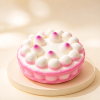Jouet anti-stress en PU à rebond lent, imitation tarte framboise moelleuse, en forme de pain grillé, pour enfants