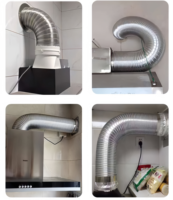 Conduit en aluminium Flex Air pour conduit de ventilation Long kit d'évent de tuyau de sèche-linge multicouche robuste, systèmes de ventilateur de conduit