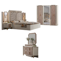 Lit King Size de Luxe à Plateforme Basse Style Turc, Meubles de Chambre à Coucher, Lits Capitonnés King Size, Salon Complet