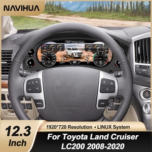 Nouveau tableau de bord LCD de voiture de 12,3 pouces pour Toyota Land Cruiser LC200, groupe d'instruments numériques, compteur de vitesse automatique, cockpit virtuel, tachymètre - Product Image 5
