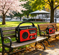 16000mAh Tragbares Solar-Handkurbel-Notfallradio AM FM WB Internet-Wetterempfänger LED-Taschenlampe SOS-Funktion