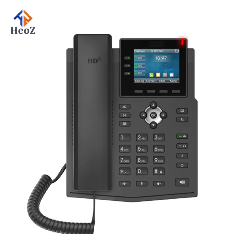 Wholesale VoIP Office Telephone WiFi IP Phone HD Voice Control Center SIP Phone with Color Screen