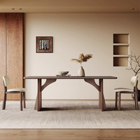 Table à manger rectangulaire moderne et simple de luxe italienne, en bois massif, extensible, avec plateau en pierre blanche pure, pour salon, 8 places