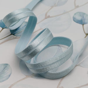 Sangles de sous-vêtements pour femmes en sangle élastique brillante bleu clair antidérapante, personnalisées par les fabricants, avec motif jacquard personnalisé - Product Image 2