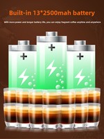 Machine à expresso portable électrique en acier inoxydable vert, rechargeable par USB, double usage, pour capsules de café, idéale pour l'extérieur