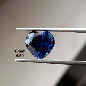 Zafiro Azul Cultivado en Laboratorio, Forma de Corazón, Gema Suelta de Calidad Premium para Joyería Fina, para la Elaboración de Joyas - Product Image 6