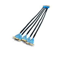 AWG 30-poliges Mikro-Koaxialkabel-Set mit HRS-Steckverbinder, PVC-Isolierung, IP68-zertifiziert, 30V, 10-50cm, EDP LVDS Bildschirmpanel