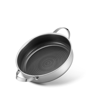 Olla para Servir Antiadherente, Cacerola de Acero Inoxidable Resistente a los Arañazos con Tapa de Vidrio, Diseño Moderno - Product Image 2