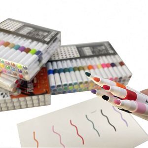 High Quality Cheap Pet Box 24 36 48 Colors Diy Graffiti <b>Waterproof</b> Fine Tip Acrylic <b>Paint</b> Marker Pen Set Custom Bv-Amh01 - Product Image 2