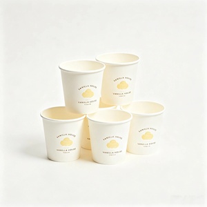 Vasos de Papel Desechables para Helado con Impresión Personalizada, Venta al por Mayor, Recipientes Ecológicos para Postres con Tapa y Cuchara - Product Image 2