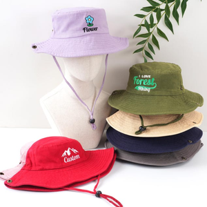 Sombrero de Pescador Unisex de Estilo Vintage con Diseño de Dibujos Animados, Personalizado, de Ala Ancha, 100% Algodón Lavado, Reversible, para Escalada, con Efecto Desgastado, Venta al por Mayor - Product Image 3