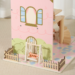 Bambini fai da te Mini camera da letto in legno modello di mobili giocattolo per <span class=keywords><strong>la</strong></span> piccola <span class=keywords><strong>casa</strong></span> <span class=keywords><strong>del</strong></span> bambino gioco di ruolo per <span class=keywords><strong>la</strong></span> <span class=keywords><strong>casa</strong></span> delle bambole Villa Playhouse a - Product Image 4