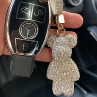 Porte-clés Ours Violent de Style Influenceur, Créatif et Personnalisé, Accessoire de Voiture, Breloque de Sac, Bijou Unique Inspiré d'Instagram