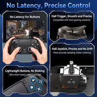Manette de jeu sans fil F P916 avec joystick à effet Hall, batterie 1000 mAh, compatible P4, iOS, Android, téléphone mobile