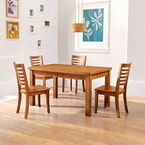 Mộc Mạc sồi T206 bàn ăn thiết lập hình chữ nhật và extensional Máy tính để bàn trong pháp Retro cho nhà văn phòng nhà bếp phòng khách - Product Image 3