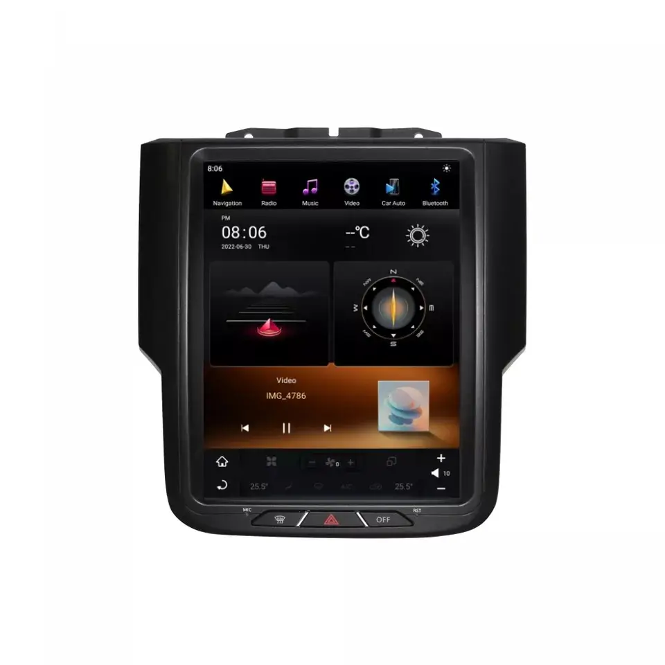 Pour Dodge RAM 1500 2500 3500 2011-2017 Android 11 Tesla Style autoradio GPS Navi lecteur multimédia Auto stéréo unité principale