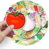 Étiquettes autocollantes personnalisées en PET brillant et imperméable pour légumes et aliments de supermarché, vente en gros