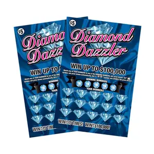 De alta calidad de la Lotería de tarjeta de cupón de billete de lotería fabricantes cero Tarjeta de impresión de boleto de lotería.