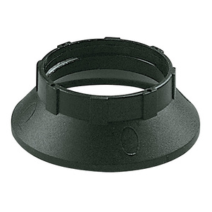 Anello Portalampada E14, Lunghezza 4,3 cm, Altezza 1,5 cm, Accessorio per Cablaggio in Plastica Nera - Product Image 1