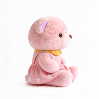 Ours en peluche moelleux avec robe, jouet animal en peluche, ours en peluche pas cher, jouet animal en peluche en gros, ours en peluche mignon
