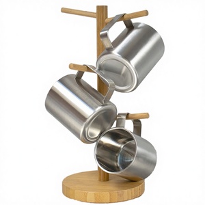 Brushed Polished SS304 Food Grade <b>Double</b> <b>Wall</b> Stainless Steel Modern Leak-Proof BPA Free Coffee <b>Mugs</b> Handle Camping Tumbler Cups - Product Image 3