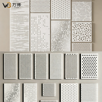 Panneau de mur-rideau en alliage d'aluminium perforé, revêtement PVDF, revêtement de façade, design moderne pour l'extérieur des bâtiments