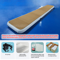Plateforme flottante gonflable commerciale géante, tapis d'air pour événements aquatiques/marinas, durable, imperméable, plateforme publicitaire Dropstitch + EVA