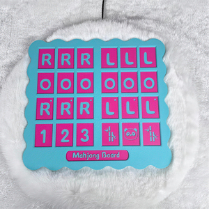 Tavola da allenamento per Mahjong americano stampata in 3D con bordo smerlato, vassoio per l'ordinamento delle tessere numerate LR per principianti - Product Image 4
