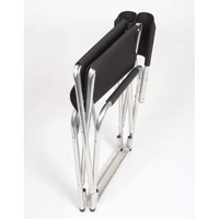 Chaise de maquillage pliable portable d'extérieur, chaise de réalisateur de camping en acier robuste