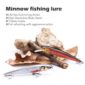 Señuelo de Pesca de Agua Salada de Plástico Duro de 112 mm y 11 g, Cebo Artificial para Carpas, Gusanos, con Anzuelos Triples, para Pesca en Superficie, Salmón de Mar - Product Image 2